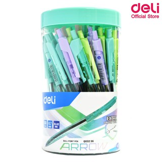 ปากกาลูกลื่นหมึกน้ำเงิน เส้น 0.7mm Deli Q03236 Ball point pen