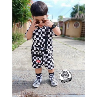 เซ็ทเสื้อและกางเกงลายหมากรุก