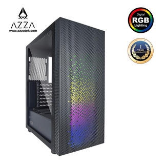 AZZA ATX Mid Tower Tempered Glass ARGB Gaming Case CELESTA 340 - Black