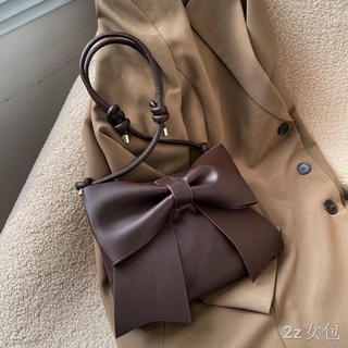 กระเป๋าสะพายข้างพร้อมส่งจ้า👜กระเป๋า Bowknot ตกแต่งกระเป๋าสะพายไหล่กระเป๋าสะพาย Messenger กระเป๋าสีบริสุทธิ์หญิง	
กระเป๋
