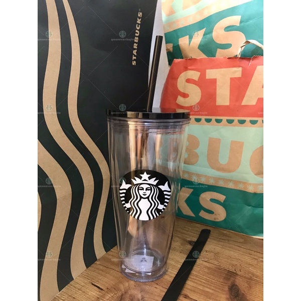 Starbucks แก้วน้ํา แก้วเก็บความเย็น แบบใส 20 ออนซ์ คลาสสิก (นําเข้า &amp; จํากัด)