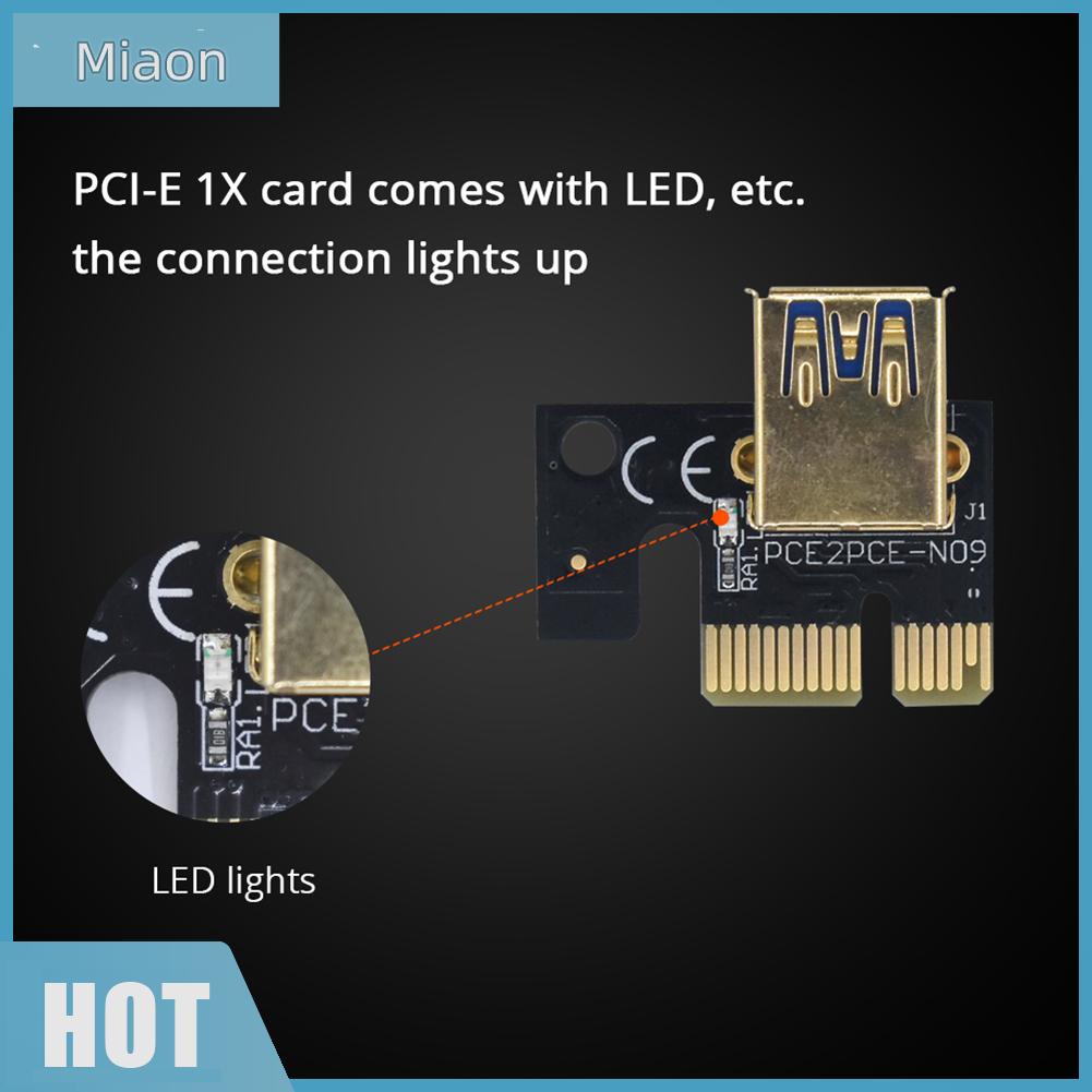 Miaon Pci Express Riser Card 1X To 16X Pci-E Extender Usb 3.0 สายเคเบิ้ล 6Pin พลังงานไฟฟ้า #8