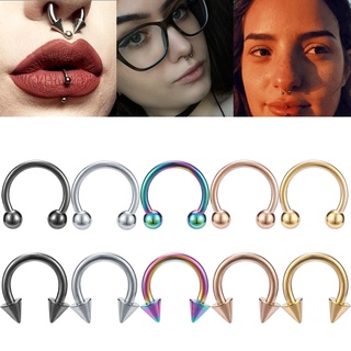 จิวหูสแตนเลส จิวคิ้ว จิวจมูก จิวปาก จิวเกือกม้า -1 ชิ้น | NHS | HorseShoe Stainless Steel nose earring - 1 Piece