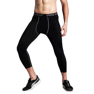 PRO COMBAT กางเกงออกกำลังกายขาสามส่วน กางเกงรัดกล้ามเนื้อ 3/4Compression Shorts