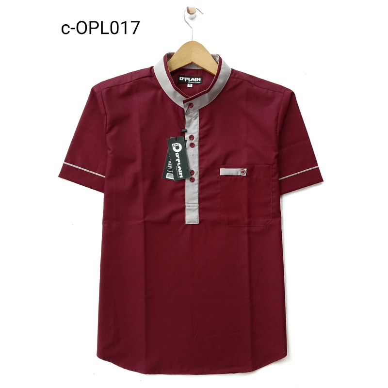 ล่าสุด เสื้อเชิ้ตแขนสั้น ลาย Koko Kemko OPL017Mrn สําหรับผู้ชาย
