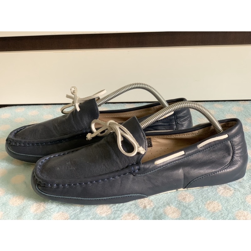 รองเท้าคัชชูUGG Chester Navy Leather/Sheepskin Moccasin Loafers Slip On US Size 11 มือสองสภาพสวยมากของแท้100% ไม่มีตำหนิ
