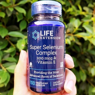 60% OFF ราคา Sale สินค้า Exp 8/23. Super Selenium Complex 200mcg 100 Vegetarian Capsules (Life Extension®) ซีลีเนียม