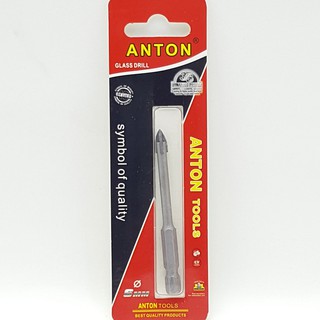 Anton ดอกเจาะกระจกปลายคาร์ไบด์แฉก ขนาด 6มิล.
