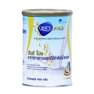 Once Pro 400 g วันซ์ โปร อาหารเสริมทางการแพทย์ค่าดัชนีน้ำตางต่ำ กลิ่นวนิลา