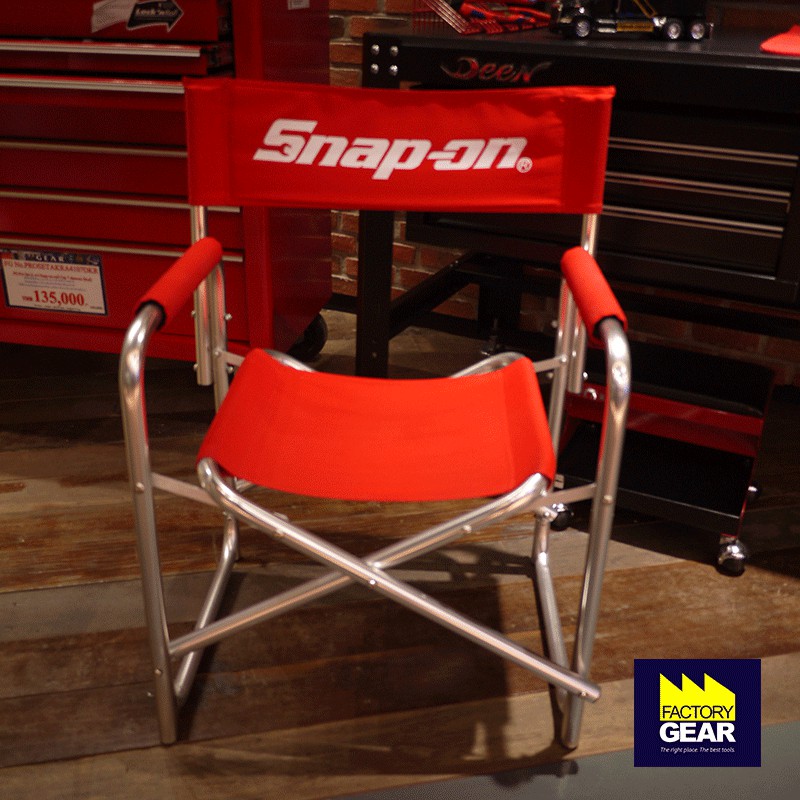 เก้าอี้สนามพับเก็บได้ สีแดง (Snap-On) Factory Gear By Gear Garage