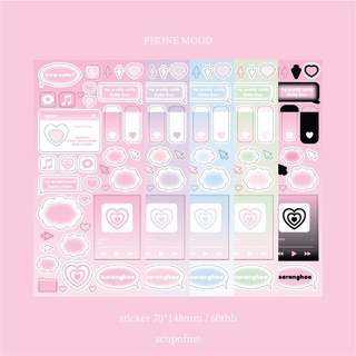 phone mood sticker สติกเกอร์ไดคัท