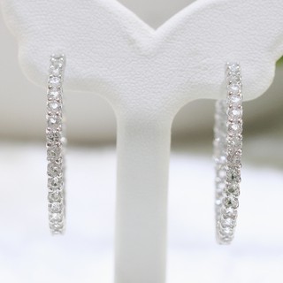 Top1Jewelry ต่างหูเงินแท้925 พลอยแท้ White Topaz