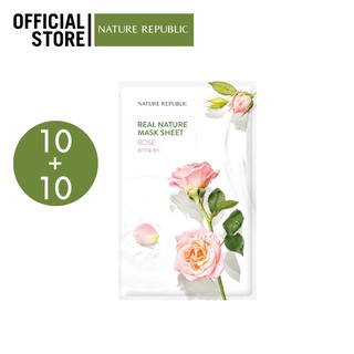 REAL NATURE ROSE MASK SHEET 10 + 10