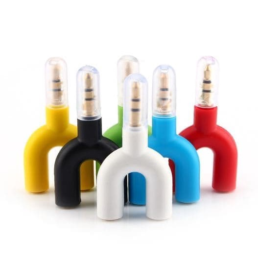 แจ็คแยกเสียง 3.5 มม. Spliter U Shape 2in1 (ไมค์และเสียง) Spliter Mic Clip On