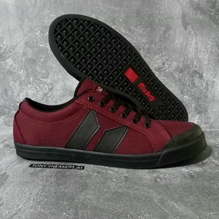 Macbeth Vegan Maroon รองเท้าผ้าใบ สีดํา นําเข้า สําหรับผู้ชาย รองเท้าสเก็ต