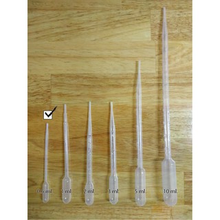 ขนาด 0.5 ml (5 ชิ้น) หลอดหยดสี/หลอดหยดสี/Pipette/ปิเปต/หลอดบีบ/หลอดหยอด/Dropper/ดร็อปเปอร์/หลอดบีบหยอดสี ต่อชิ้