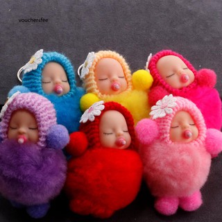 ☀พวงกุญแจ จี้ตุ๊กตาปอมปอม สําหรับห้อยกระเป๋า