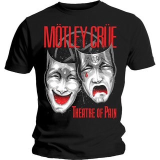 T-shirt  เสื้อยืด พิมพ์ลาย Motley Crue Theatre Of Pain Cry โอเวอร์ไซซ์ สีดํา สไตล์ฮิปฮอป คลาสสิก สําหรับผู้ชายS-5XL