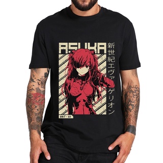 แฟชั่นคลาสสิกAnime Rei Ayanami Evangelion Casual T Shirt Men New Black Casual Short Sleeve Tshirt Manga Print Unisex T-s