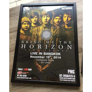 โปสเตอร์คอนเสิร์ต Bing me the horizon live in Bangkok 2014 พร้อมเข้ากรอบ