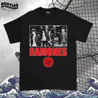 เสื้อยืดผ้าฝ้าย เสื้อเชิ้ตวง Ramones UK - Ramones