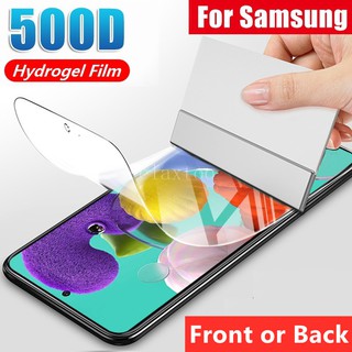 Front or Back Protective Hydrogel Film For Samsung Galaxy A42 A52 A72 A12 A52s M12 M21 A02 s A03s A02S A32 5G 4G M21s Front Rear Full Cover Curved Soft Screen Protector Film, Not Tempered Glass