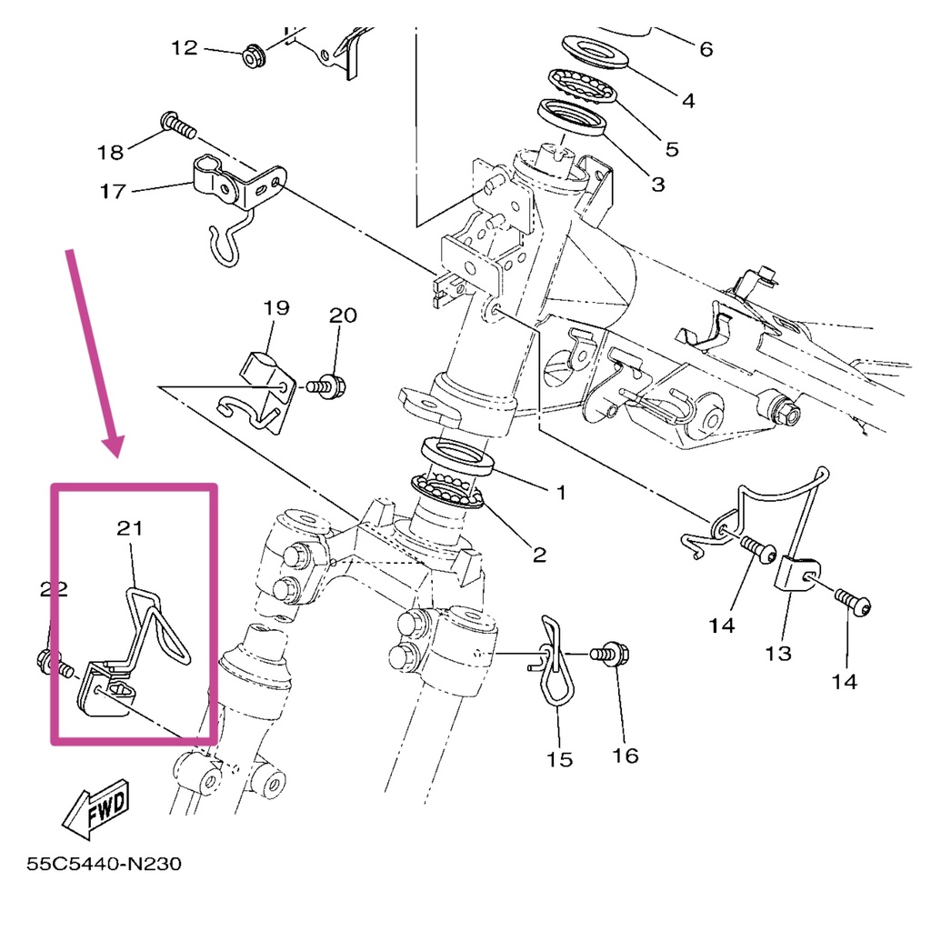 ขายึดท่อเบรกเบรก YAMAHA LC135 135LC
