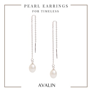 ต่างหูไข่มุกแท้ (ปลอดภัยเหมาะกับคนแพ้ง่าย) Timeless Pearl Drop Earrings | Drop Earrings S925