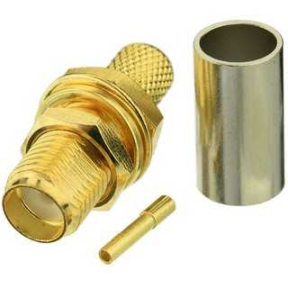 SMA Female Crimp สำหรับสาย RG58 เกรด A (2 หัว)