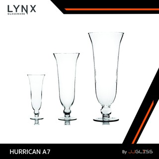 JJGLASS - (LYNX) HURRICAN A7 - แจกันแก้ว แฮนด์เมด ทรงสูง ปากบาน