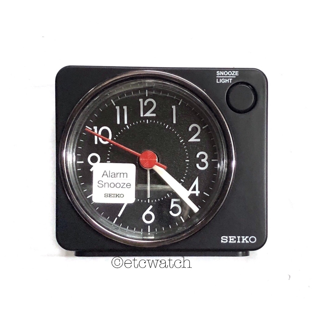 พร้อมส่ง&gt; นาฬิกาปลุก Seiko QHE100 เข็มเดินเรียบ ไม่มีเสียง ปลุกซ้ำ มี 3 สี