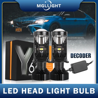 Mgllight Rhd Y6D-R ไฟ Led H4 โปรเจคเตอร์ไฟหน้ารถยนต์ 90W 6000K [1 คู่] ไดรฟ์มือขวา