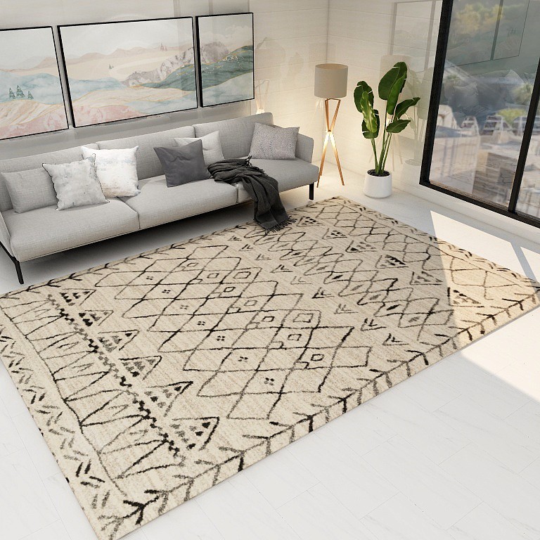 พรมปูพื้น มี 6 ขนาด (50x80 ซม./80x120 ซม./120x160 ซม./140x200 ซม./160x230 ซม/200*300ซม) พื้นพรมกันลื