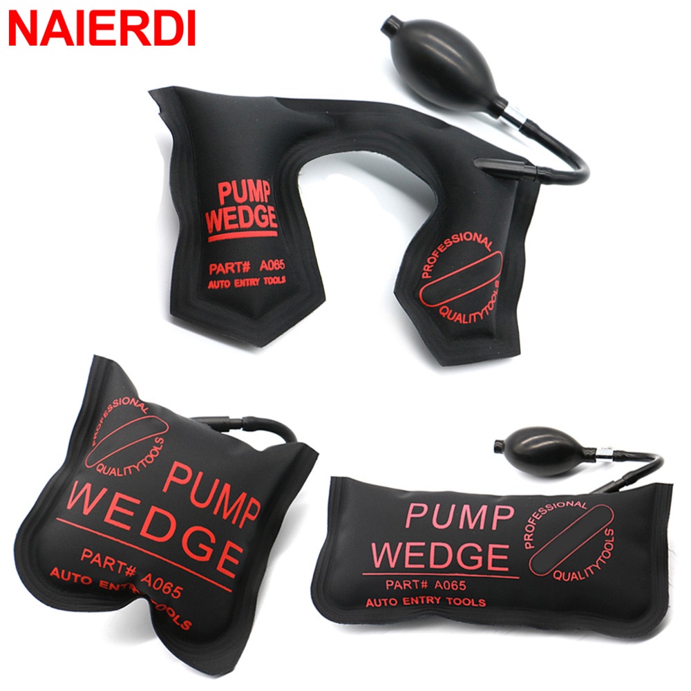 NAIERDI Air Wedge Bag Pump,Commercial Inflatable Locksmith เครื่องมือช่าง Air Wedge Pump Tool, รถประตูหน้าต่างเปิด Air Bag Pump Pad Entry Inflatable Shim เครื่องมือ