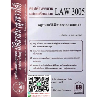 สรุปคำบรรยาย LAW 3005 (LA 305) กฎหมายวิธีพิจารณาความแพ่ง 1 ( ลุงชาวใต้)