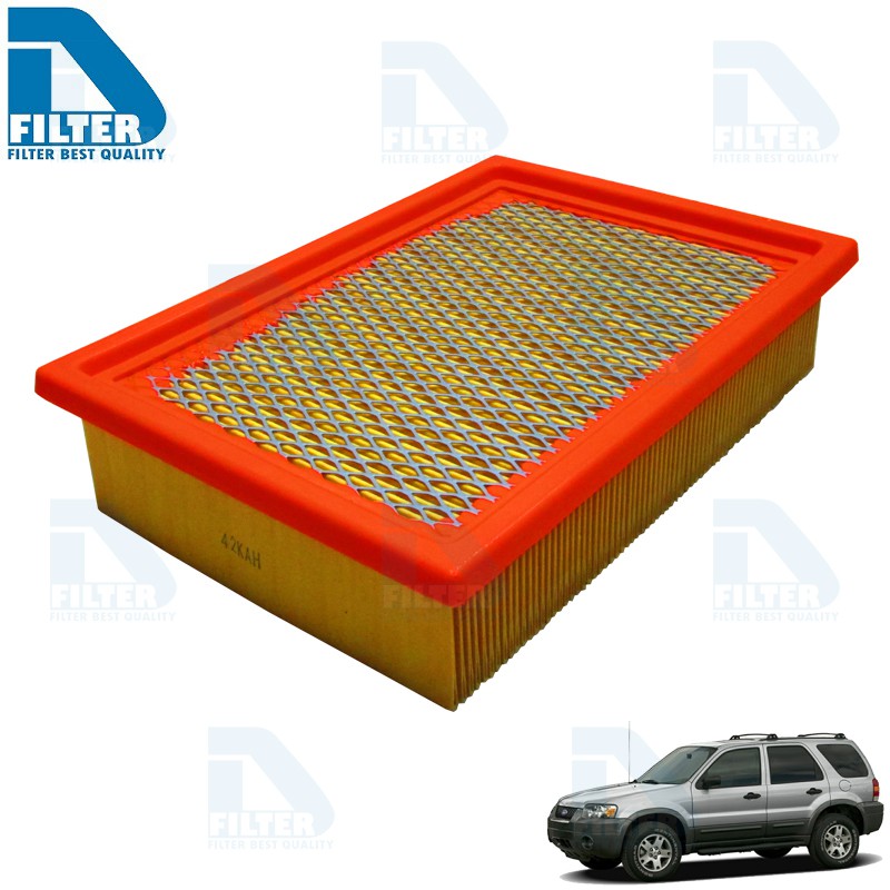 กรองอากาศ Ford ฟอร์ด Laser Tierra 2000-2005 (เครื่อง 1.6,1.8,2.0) By D Filter (ไส้กรองอากาศ) (DA318N)