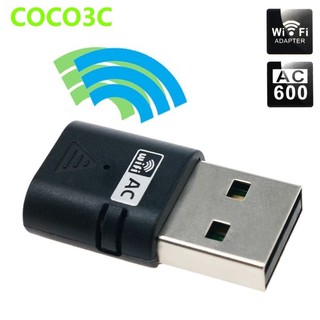 USB มินิ Wifi อะแดปเตอร์ AC 600 Mbps Dual Band 2.4 กรัม / 5 กรัม  สำหรับแล็ปท็อป