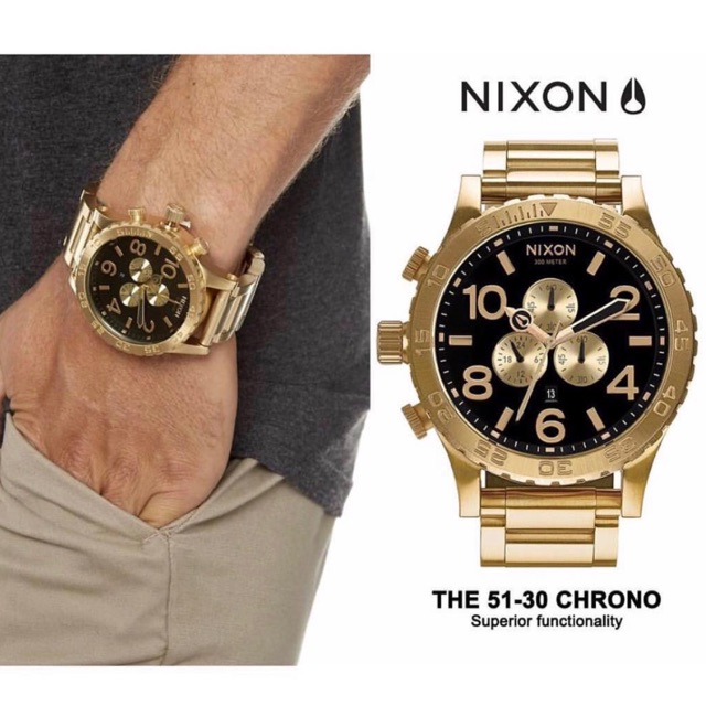 Nixon 51-30 chrono  gold/black