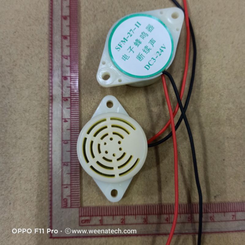 ลำโพง buzzer บัสเซอร์  3-24v สัญญาณเสียง เสียงถอยรถ เสียงออด เสียงเตือน เสียงสัญญาณ ไมก้าลำพูน