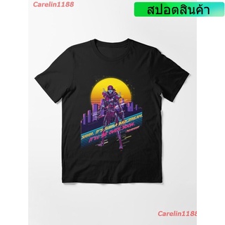 New Apex Legends - Revenant 80s Retro Essential T-Shirt เสื้อยืด ดพิมพ์ลาย เสื้อยืดผ้าฝ้าย คอกลม cotton ความนิยม discoun