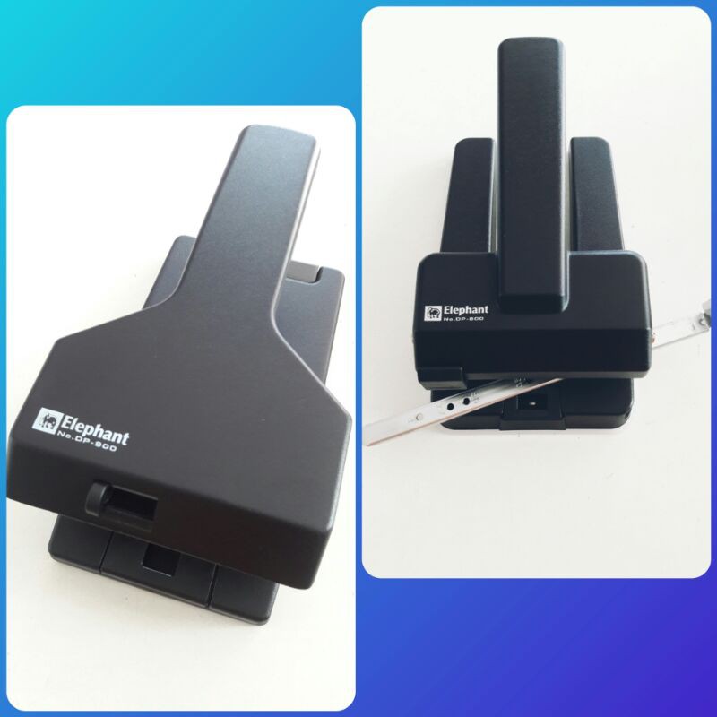 เครื่องเจาะกระดาษ 2รู ตราช้าง DP-800 , DP-900 สีดำ (พร้อมส่ง)