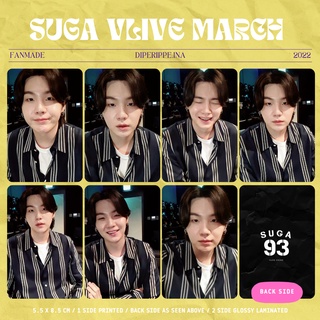 การ์ดรูปภาพ Bts FANMADE SUGA YOONGI VLIVE MARCH 2022