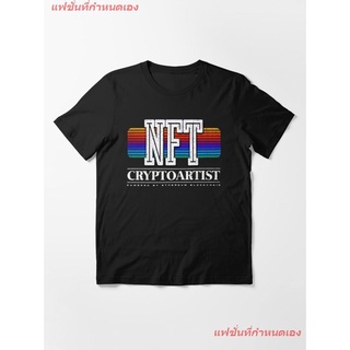 Nft Cryptoartist 80s Vibes Essential T-Shirt เสื้อยืดแขนสั้น overside เสื้อยืดผู้หญิง เสื้อยืดผู้ชาย เสื้อยืดพิมพ์ลาย เส