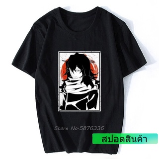 เสื้อยืดลําลองสําหรับผู้ชายผู้หญิงแขนสั้นคอกลมพิมพ์ลาย Aizawa Sensei Anime Mha