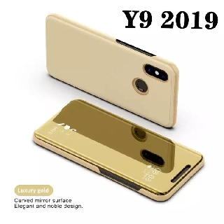 เคสเปิดปิดเงา Case Huawei Y9 2019 Smart Case เคสฝาเปิดปิดเงา สมาร์ทเคส เคสหัวเว่ย y9 2019 เคสมือถือ เคสโทรศัพท์ เคสรุ่นใ