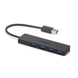 Anker A7516 ฮับ USB 3.0 4 พอร์ต บางพิเศษ พร้อมสายเคเบิลขยาย [ไม่รองรับการชาร์จ] สําหรับ MacBook Mac Pro Mac mini iMac Surface Pro XPS PC แฟลชไดรฟ์มือถือ HDD