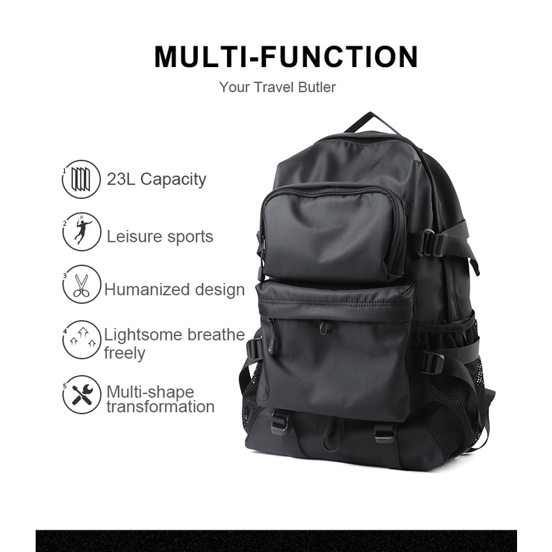 Leacat กระเป๋าเป้สะพายหลัง กระเป๋านักเรียน ใส่แล็ปท็อป กันน้ํา น้ําหนักเบา จุของได้เยอะ 15.6 นิ้ว สําหรับผู้ชาย