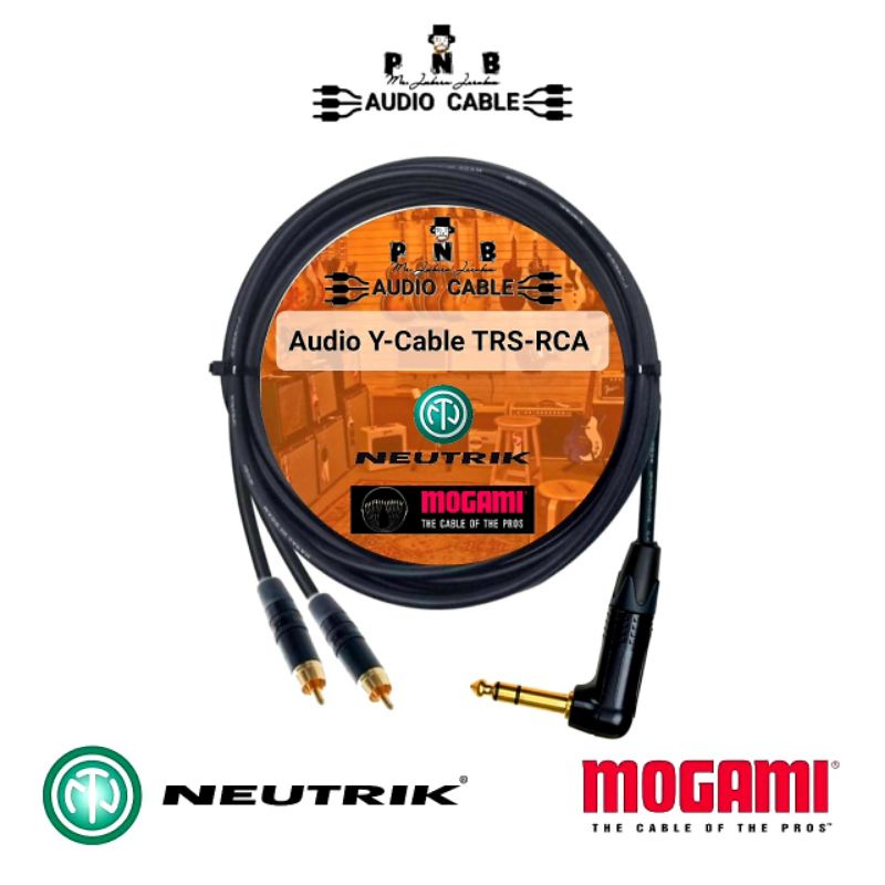 สายสัญญาณเสียง Audio Y-Cable TRS to RCA ใช้สาย MOGAMI  ใช้หัวปลั๊ก NEUTRIK