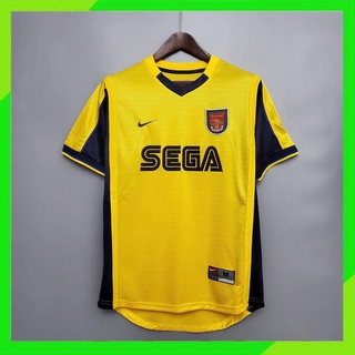 เสื้อกีฬาแขนสั้น ลายทีมชาติฟุตบอล Arsenal 99-00 ชุดเยือน สไตล์เรโทร