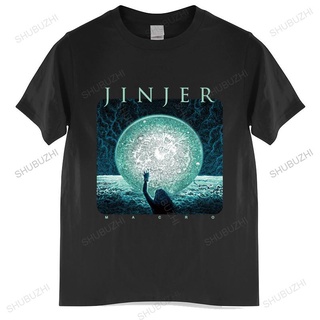 เสื้อยืดผ้าฝ้ายพรีเมี่ยม เสื้อยืด ผ้าฝ้าย พิมพ์ลาย Jinjer Macro Napalm Records สีดํา สไตล์ยูโร สําหรับผู้ชาย